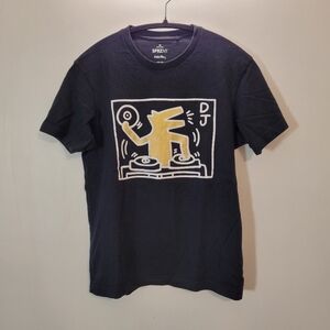 Keith Haring X Uniqlo Dj Black Tshirt - Xs